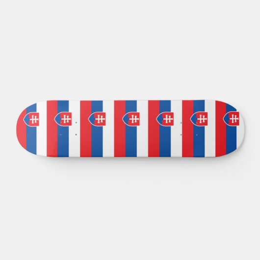 Skateboard avec drapeau de la Slovaquie (Horz)