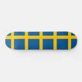 Skateboard avec drapeau de la Suède (Horz)