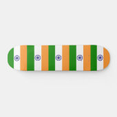 Skateboard avec drapeau de l'Inde (Horz)