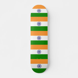 Skateboard avec drapeau de l'Inde