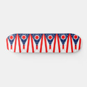 Skateboard avec drapeau de l'Ohio (Horz)