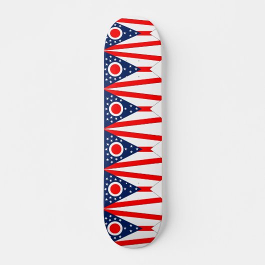 Skateboard avec drapeau de l'Ohio (Devant)