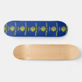 Skateboard avec drapeau de l'Oregon (Horz)