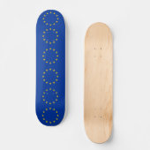 Skateboard avec drapeau de l'Union européenne (Recto)