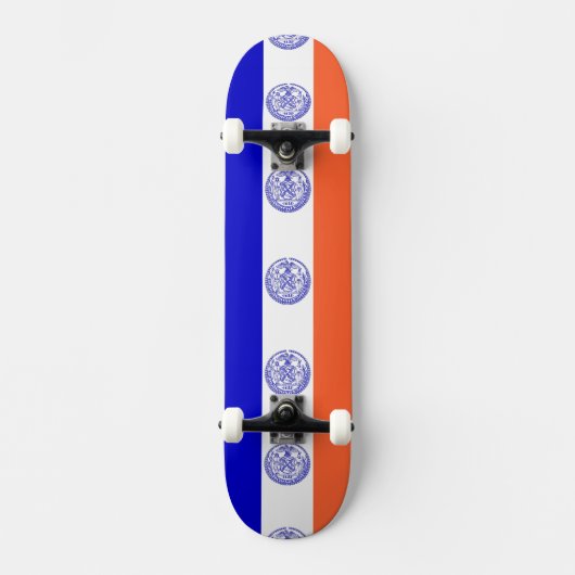 Skateboard avec drapeau de New York (Recto)