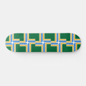 Skateboard avec drapeau de Portland, Oregon, USA (Horz)