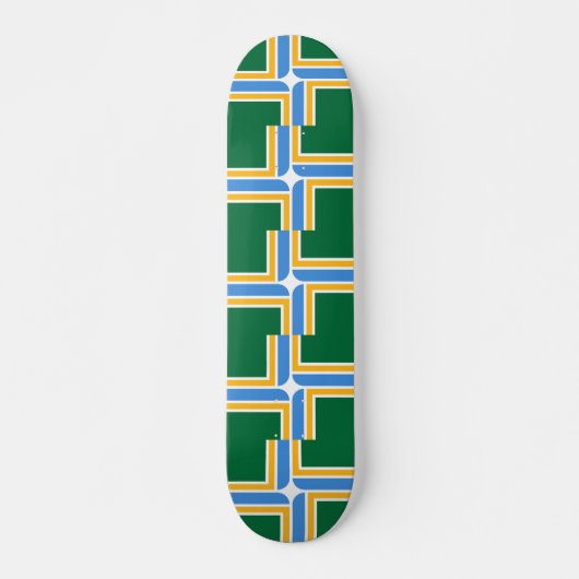 Skateboard avec drapeau de Portland, Oregon, USA (Devant)