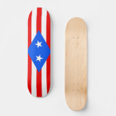 Skateboard avec drapeau de Porto Rico (Recto)
