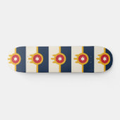 Skateboard avec drapeau de Tulsa, Oklahoma (Horz)