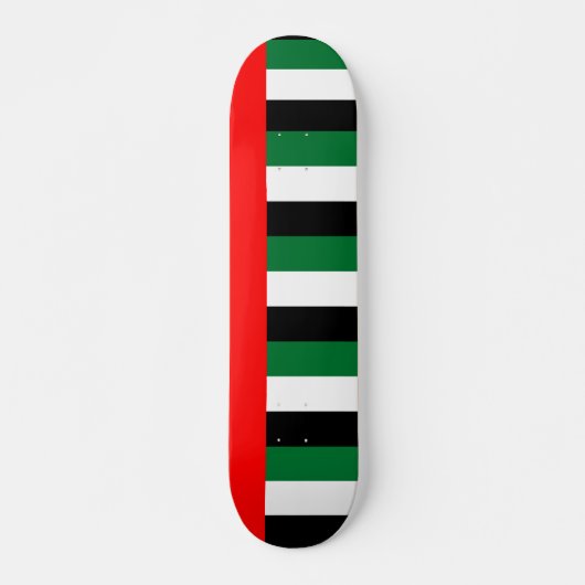 Skateboard avec drapeau des Émirats Arabes Unis (Devant)