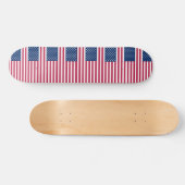 Skateboard avec drapeau des États-Unis (Horz)