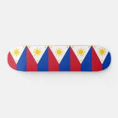 Skateboard avec drapeau des Philippines (Horz)