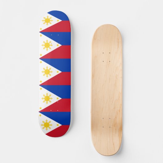 Skateboard avec drapeau des Philippines (Recto)