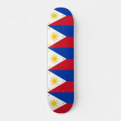 Skateboard avec drapeau des Philippines (Devant)