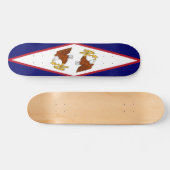 Skateboard avec drapeau des Samoa américaines (Horz)