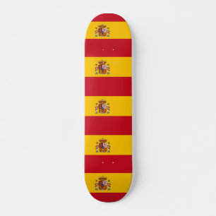 Skateboard avec drapeau d'Espagne
