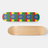 Skateboard avec drapeau d'Ethiopie (Horz)