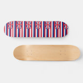 Skateboard avec drapeau d'Hawaii (Horz)