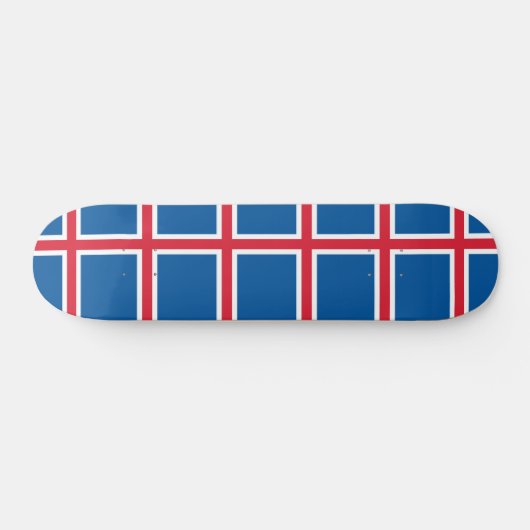 Skateboard avec drapeau d'Islande (Horz)