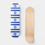 Skateboard avec drapeau d'Israël (Recto)
