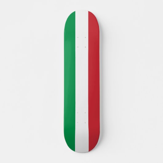 Skateboard avec drapeau d'Italie (Devant)