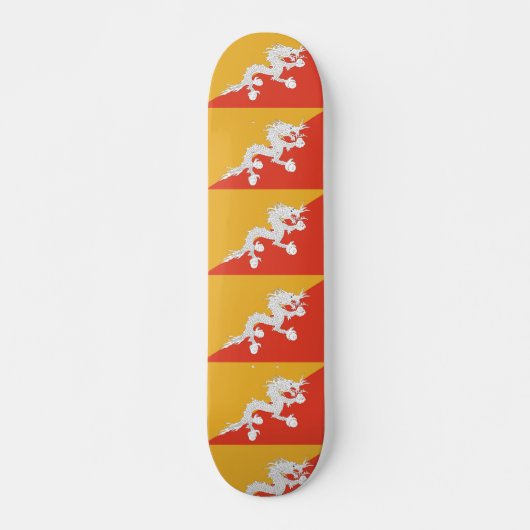 Skateboard avec drapeau du Bhoutan (Devant)