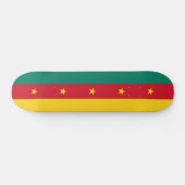 Skateboard avec drapeau du Cameroun (Horz)