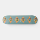 Skateboard avec drapeau du Delaware (Horz)