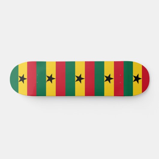 Skateboard avec drapeau du Ghana (Horz)
