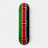 Skateboard avec drapeau du Kenya (Devant)