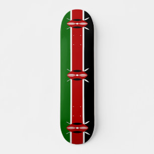 Skateboard avec drapeau du Kenya