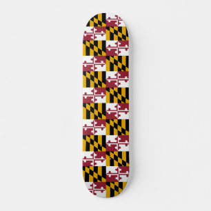 Skateboard avec drapeau du Maryland