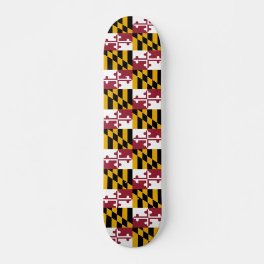 Skateboard avec drapeau du Maryland (Devant)