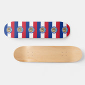 Skateboard avec drapeau du Missouri (Horz)