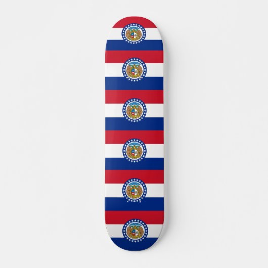 Skateboard avec drapeau du Missouri (Devant)