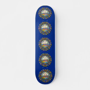 Skateboard avec drapeau du New Hampshire