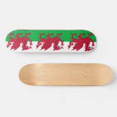 Skateboard avec drapeau du Pays de Galles (Horz)