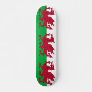 Skateboard avec drapeau du Pays de Galles
