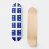 Skateboard avec drapeau du Québec, Canada (Recto)