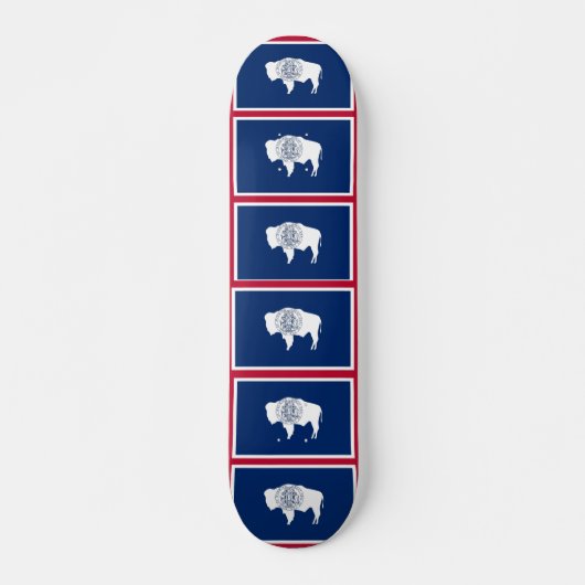 Skateboard avec drapeau du Wyoming (Devant)