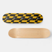 Skateboard avec le drapeau de Baltimore, Maryland, (Horz)