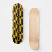 Skateboard avec le drapeau de Baltimore, Maryland, (Recto)