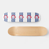 Skateboard avec le drapeau de Cincinnati, Ohio, US (Horz)