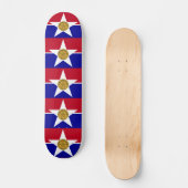 Skateboard avec le drapeau de Dallas, USA (Recto)
