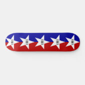 Skateboard avec le drapeau de San Antonio, USA (Horz)