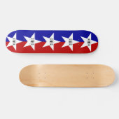 Skateboard avec le drapeau de San Antonio, USA (Horz)