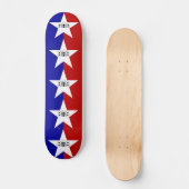 Skateboard avec le drapeau de San Antonio, USA (Recto)