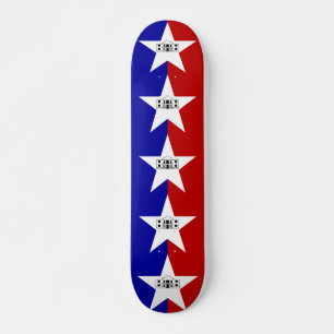 Skateboard avec le drapeau de San Antonio, USA