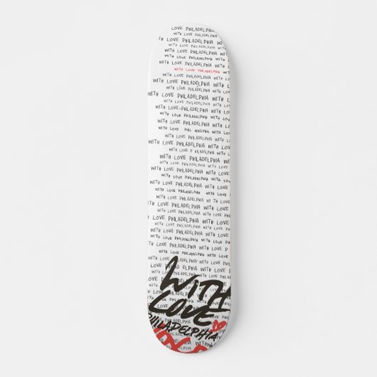 Skateboard "Avec Love exprime la planche à roulettes (Devant)