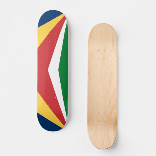 Skateboard avec Seychelles Colour Design (Recto)
